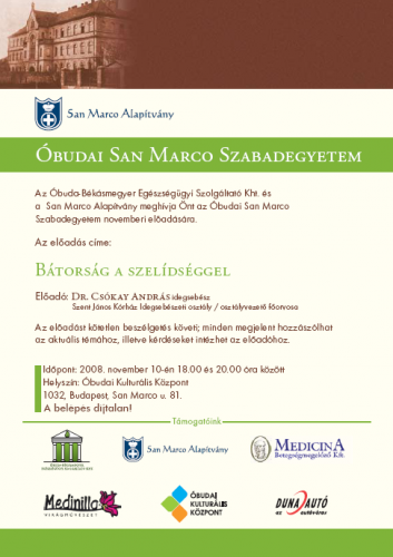 San Marco Szabadegyetem - 2008. november